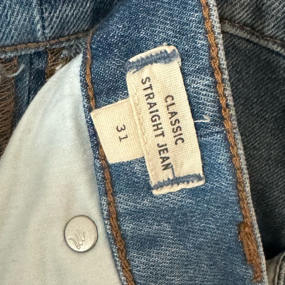 Madewell Classic Straight Jeans with Seams. Size 31 - Picture 4 of 6